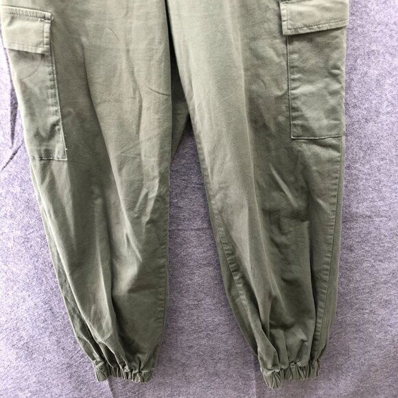 Urban Outfitters BDG Baggy Cargo Jogger Pants Womens S High Waisted Green Twill - Picture 4 of 10